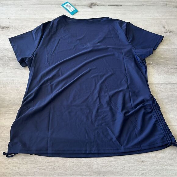 Calyspa V-neck Adele Swim Top Navy 2X NWT IN PACKAGE - Picture 10 of 10